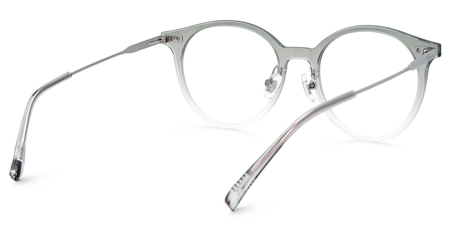 Gray Round Narelle Eyeglasses with Full-Frame | Zeelool3