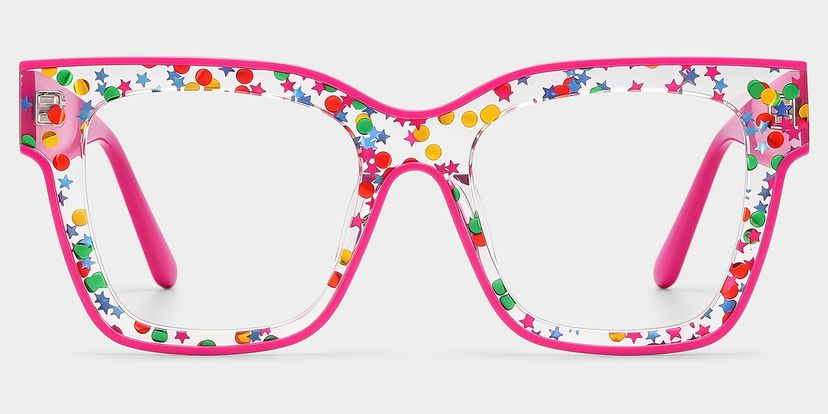 Zerica Rose Red Square Glasses