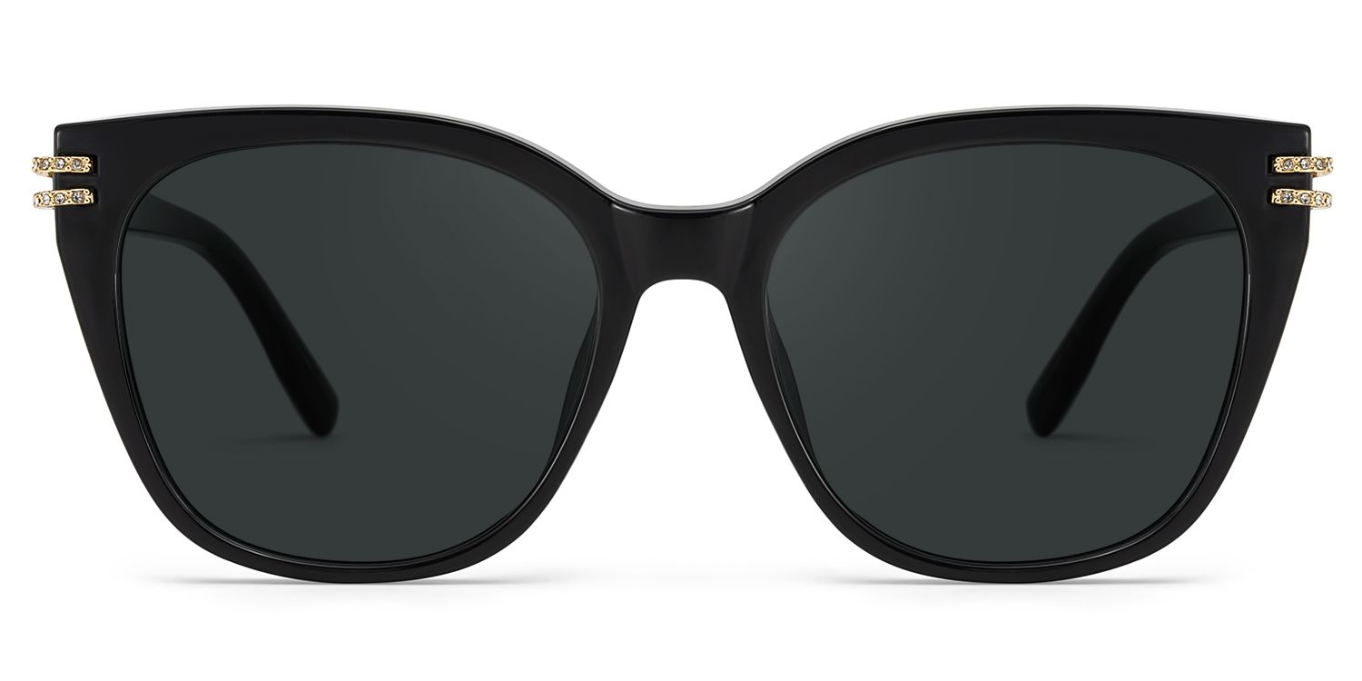 Catalina Black Square Polarized Sunglasses for Driving | ZEELOOL0