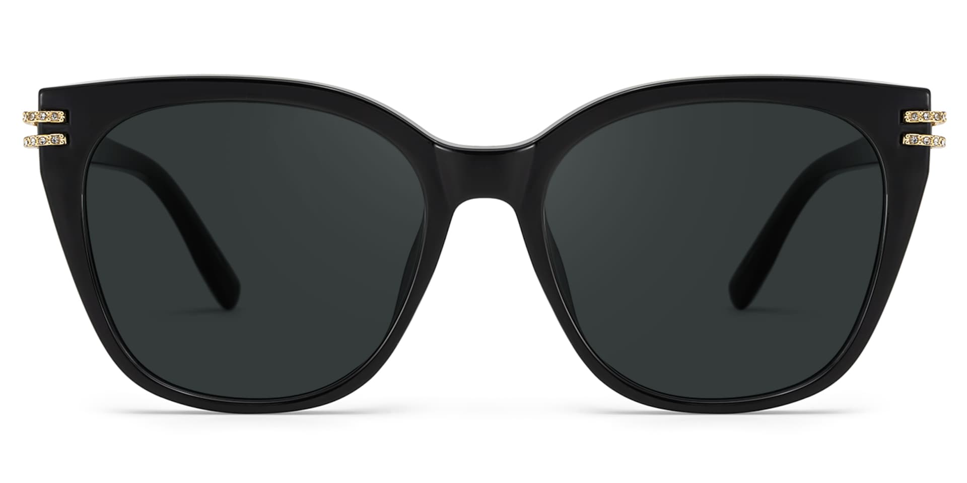 Catalina Black Square Polarized Sunglasses Online | Zeelool0