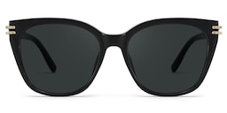 Catalina Square Black Polarized Sunglasses0