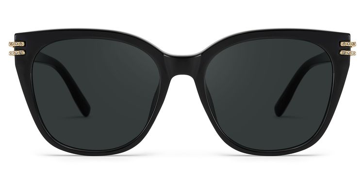 Catalina Square Black Polarized Sunglasses
