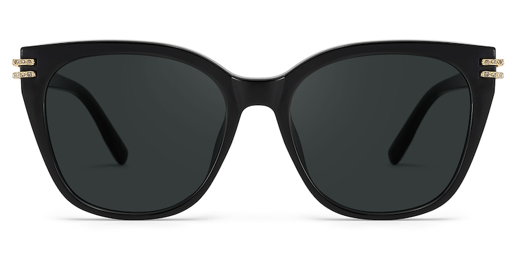 Catalina Square Black Polarized Sunglasses