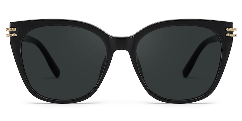 Catalina Square Black Polarized Sunglasses