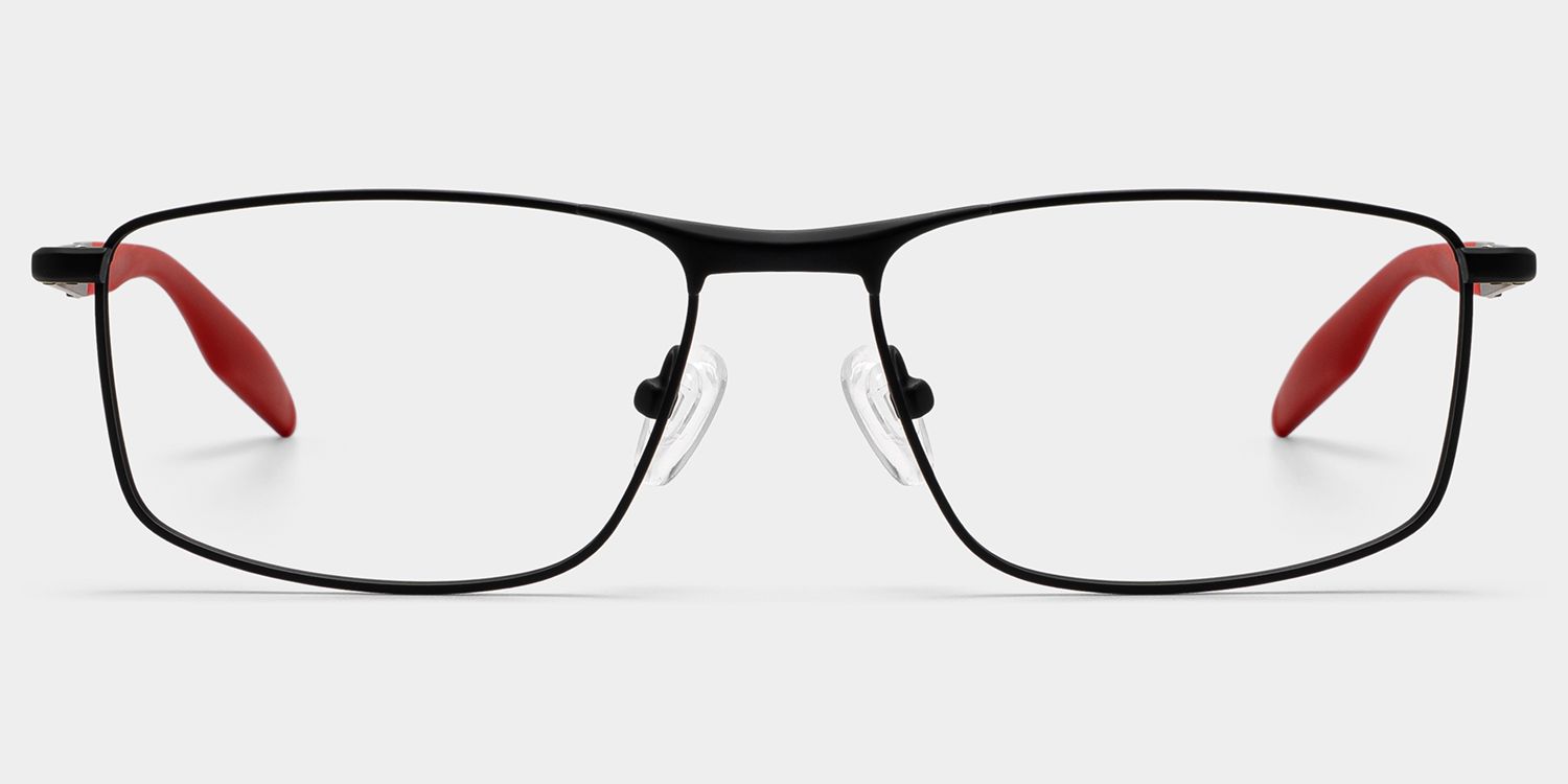 Scout Rectangle Black Frame Glasses for Men | ZEELOOL0