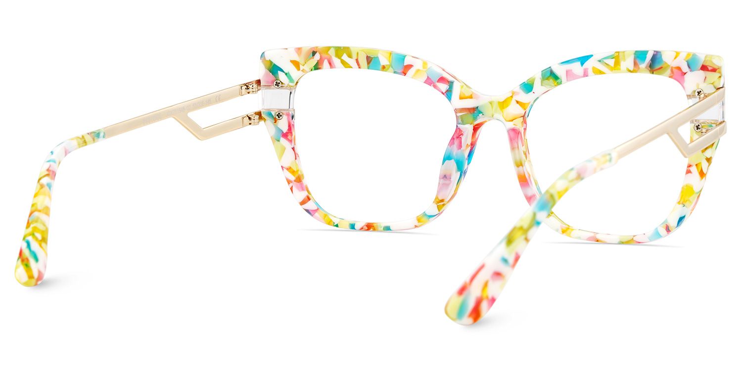 Kieran Eyeglasses in Rectangle Mottled Frame | Zeelool5