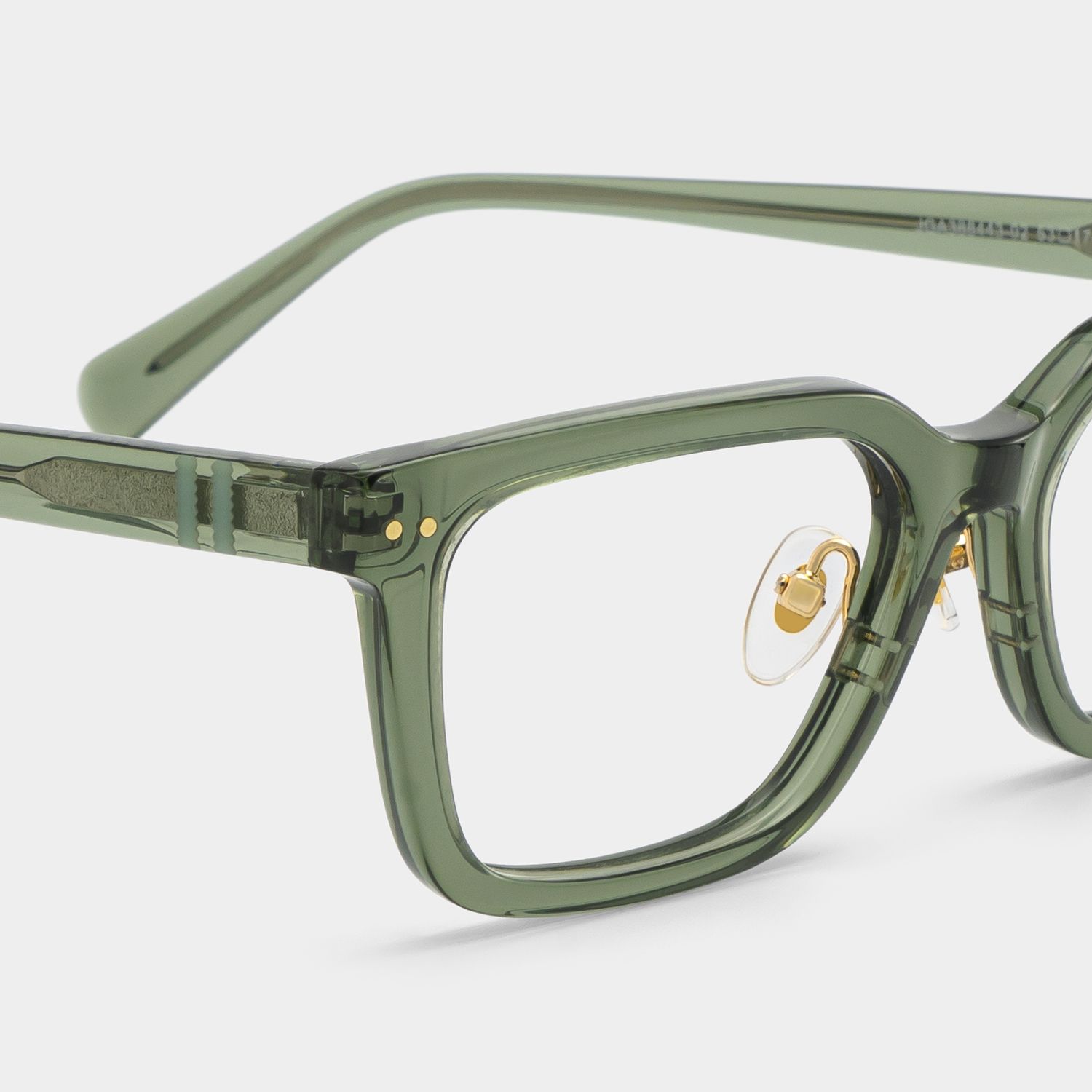Remy Green Rectangle Glasses | Nostalgic Varsity Athleisure5