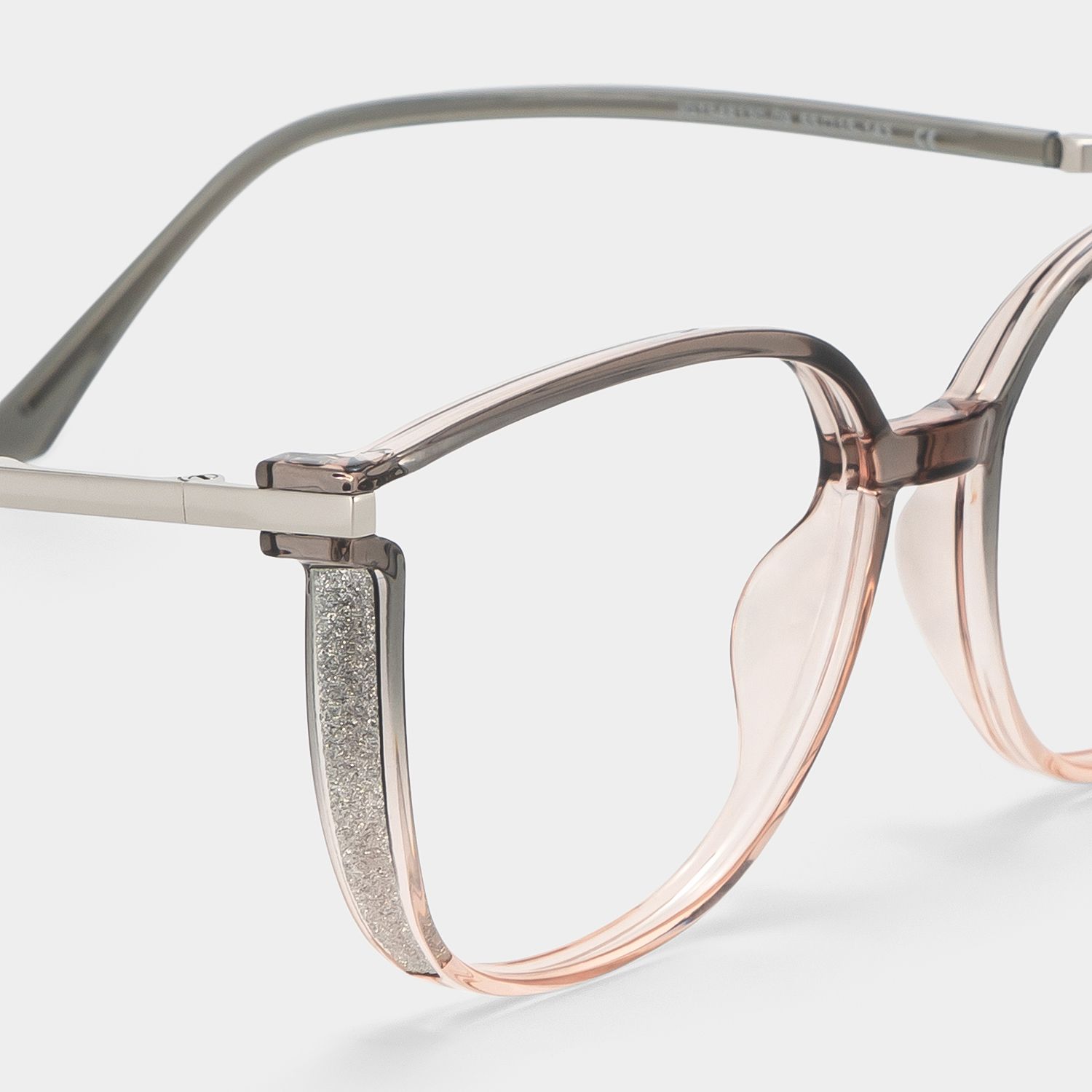 Rodz Square Gray-Pink Glasses Frames for Women | ZEELOOL4