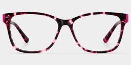 Eva Pink Tortoise Rectangle Glasses1