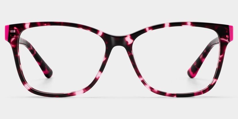 Eva Pink Tortoise Rectangle Glasses