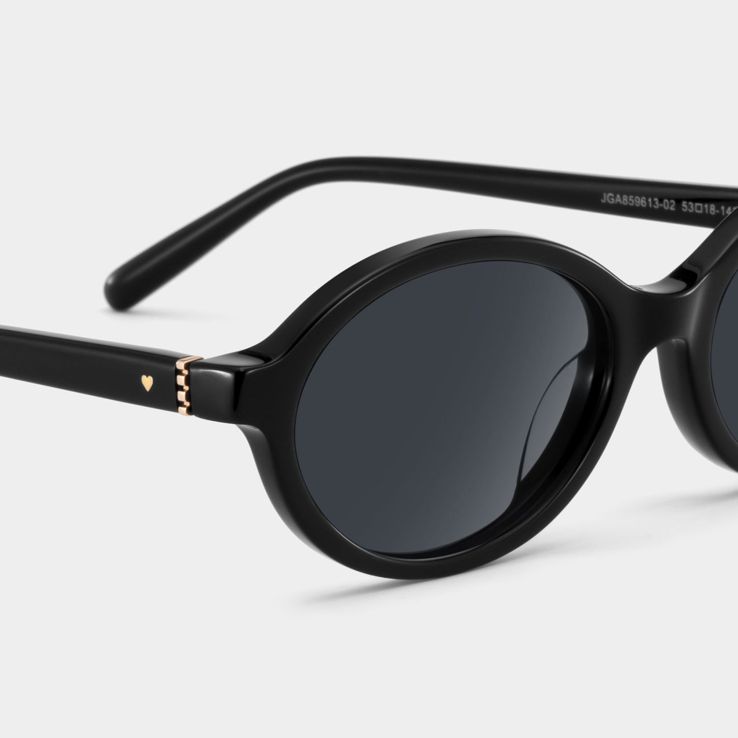 Everly Oval Black Prescription Sunglasses | ZEELOOL
