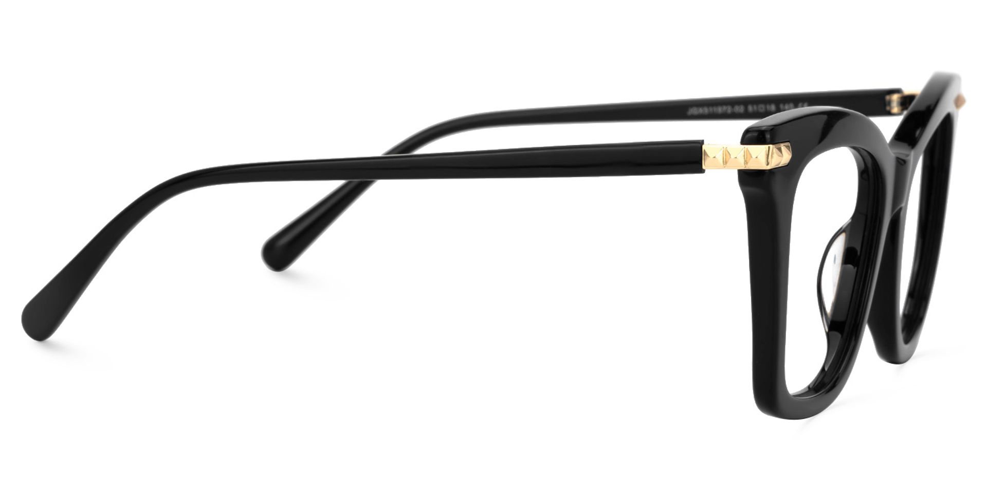 Alycia Designer Eyeglasses in Square Black Frame2