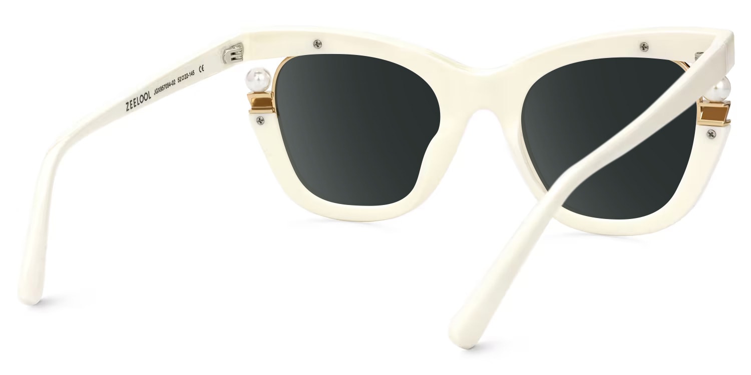 Pearl Cateye White Glasses3