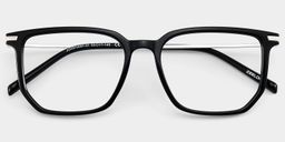 Michelle Rectangle Black Glasses1