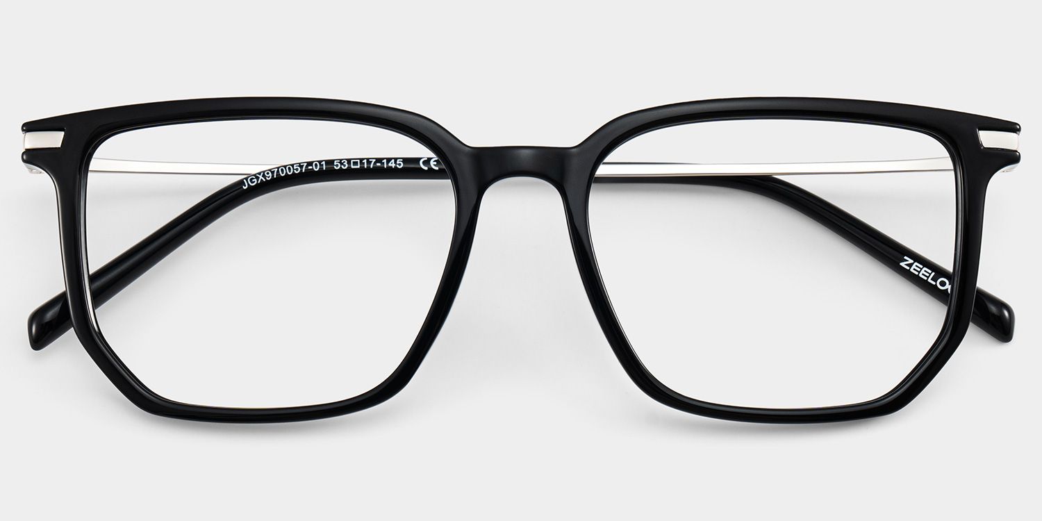 Michelle Black Rectangular Glasses for Men and Guys | ZEELOOL1
