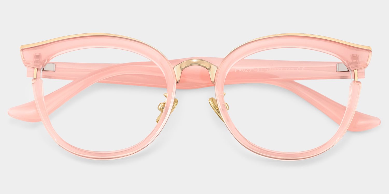 Eleanore Cat Eye Pink Frame Glasses | Zeelool