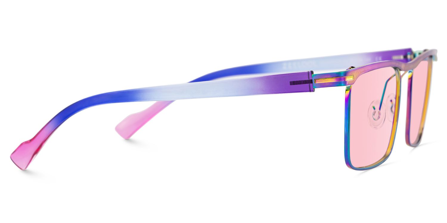 Violet Browline Iridescent Prescription Sunglasses | ZEELOOL