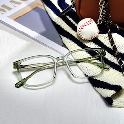 Zoe Square Green Glasses2