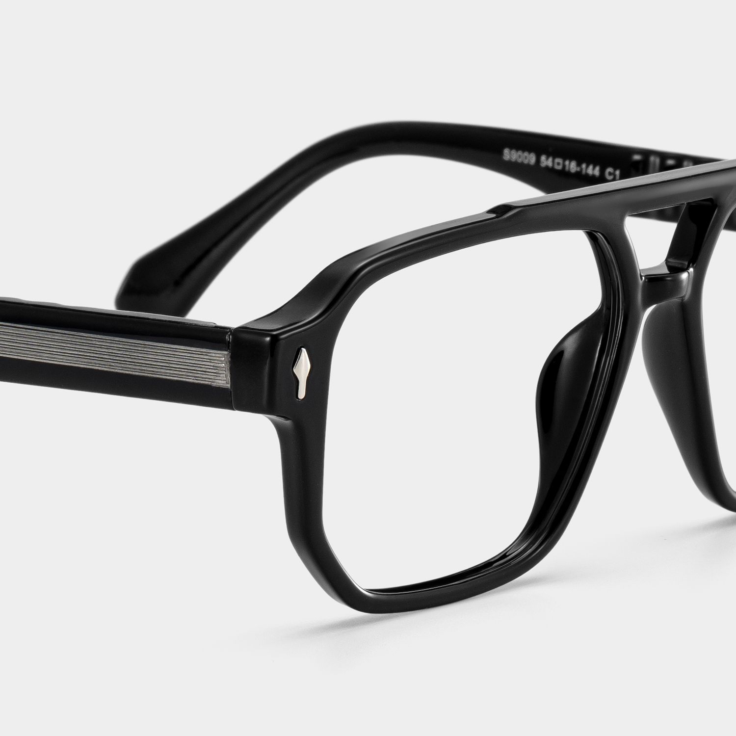 Colton Black Frame Glasses with Aviator Frame Online | ZEELOOL