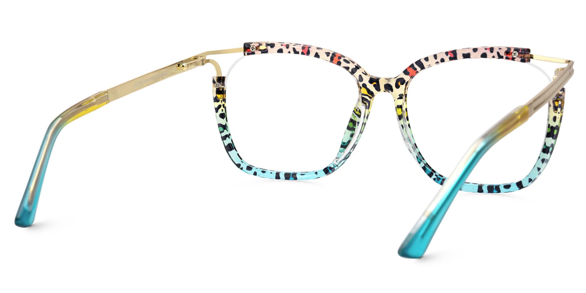 Spring hinges Sidibe Eyeglasses, Sidibe Blue leopard Glasses -Zeelool3