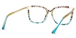 Sidibe Square Blue Leopard Glasses3