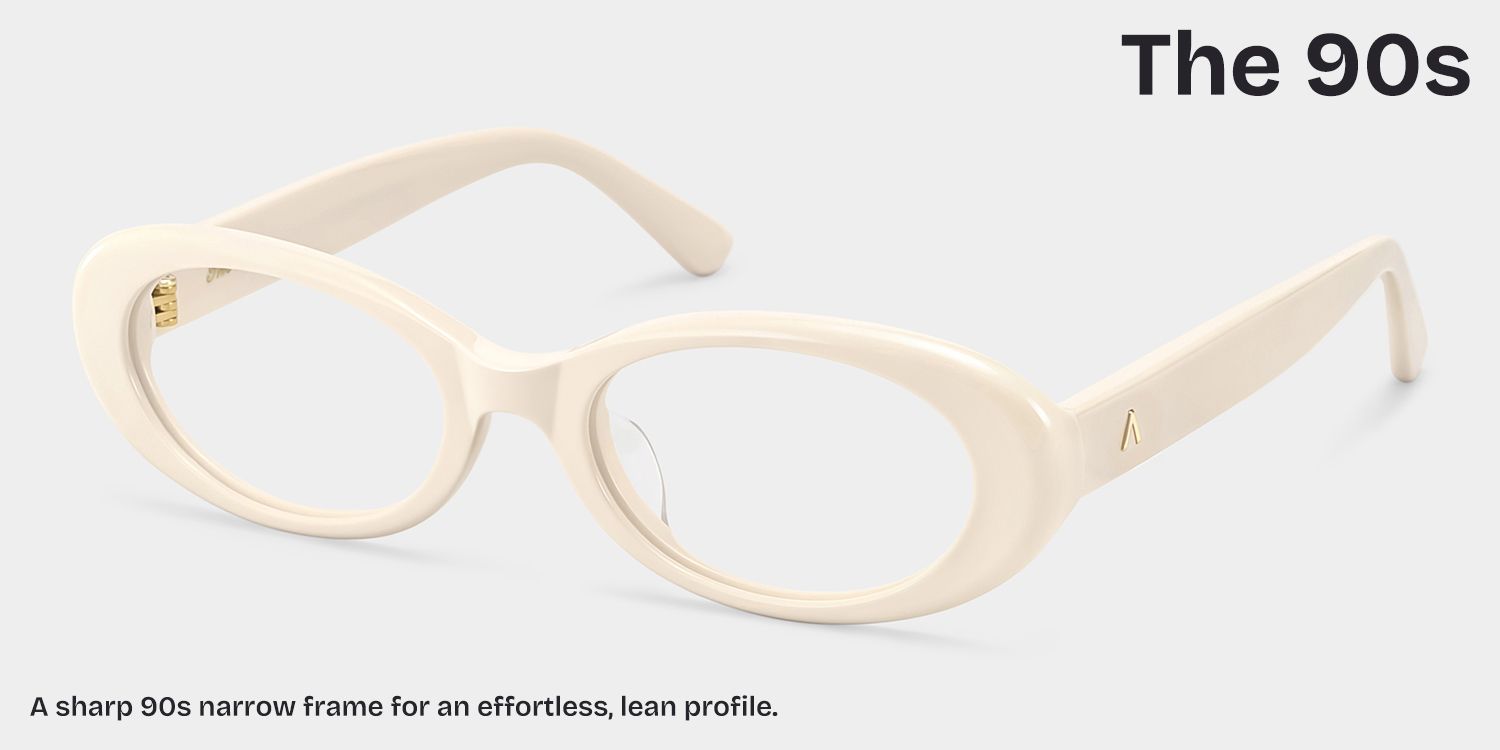 ZEELOOL x Aimee Song The 90s White Oval Glasses