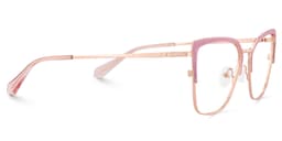 Javier Rectangle Pink Glasses4