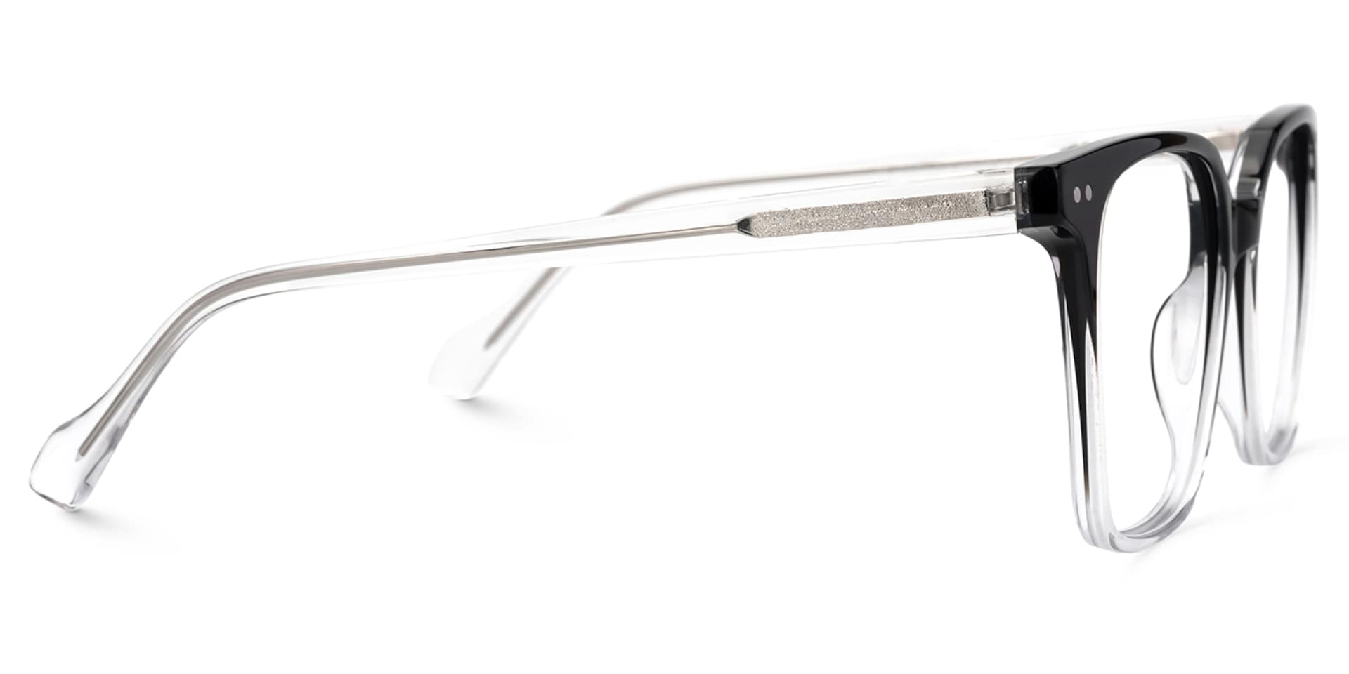 Square Black Gradient Crystal Acetate Eyeglasses Frames3