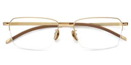 Swerry Rectangle Gold Glasses2