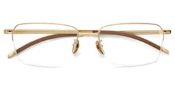 Swerry Rectangle Gold Glasses2