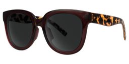 Harrell Square Dark-Red Sunglasses1