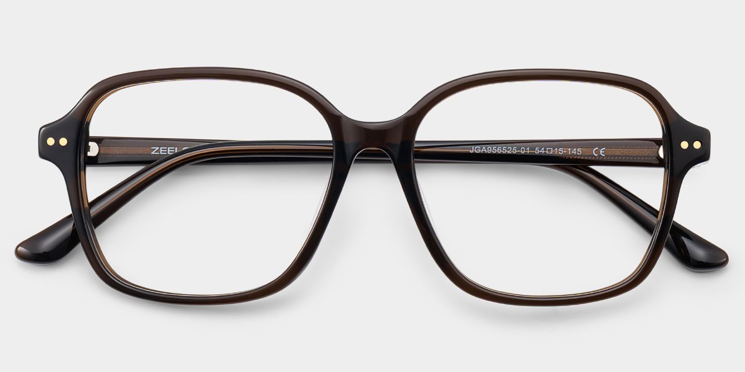 Clementine Chocolate Brown Square Glasses | ZEELOOL2