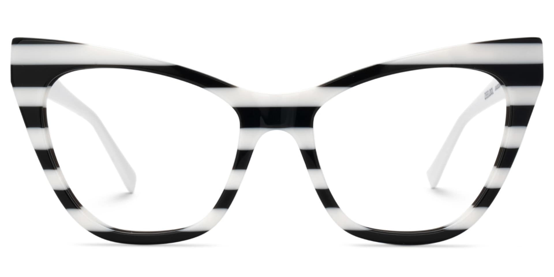 Affordable Black and White Striped Eyeglasses - Gallant On Sale0