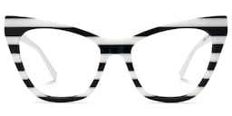 Gallant Cateye Black White Glasses0