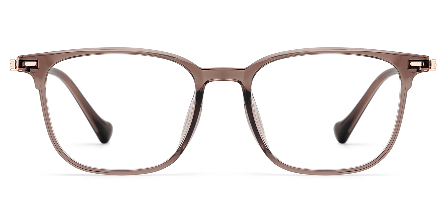 William Rectangle Brown Glasses Frames for men | ZEELOOL