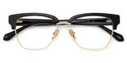 Ellis Browline Black Gold Glasses3