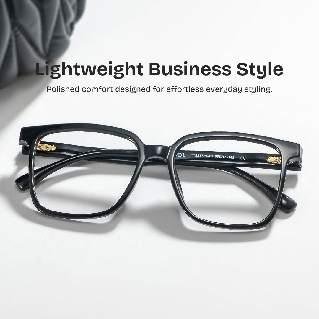 Contreras Square Black Glasses | Zeelool Glasses