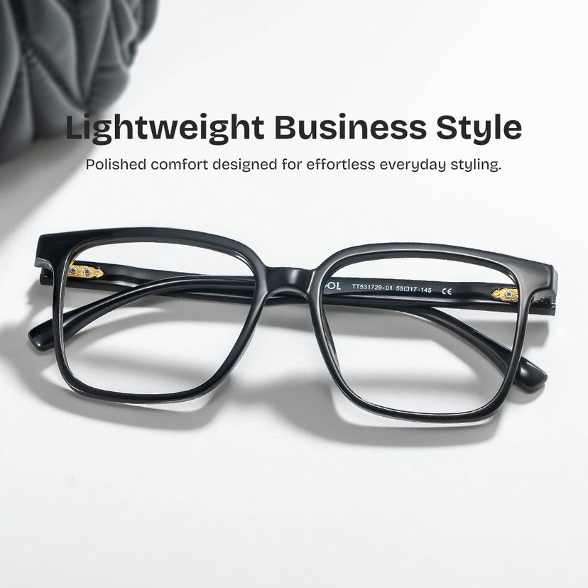 Contreras Square Black Glasses