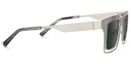 Evan Rectangle Silver Glasses2