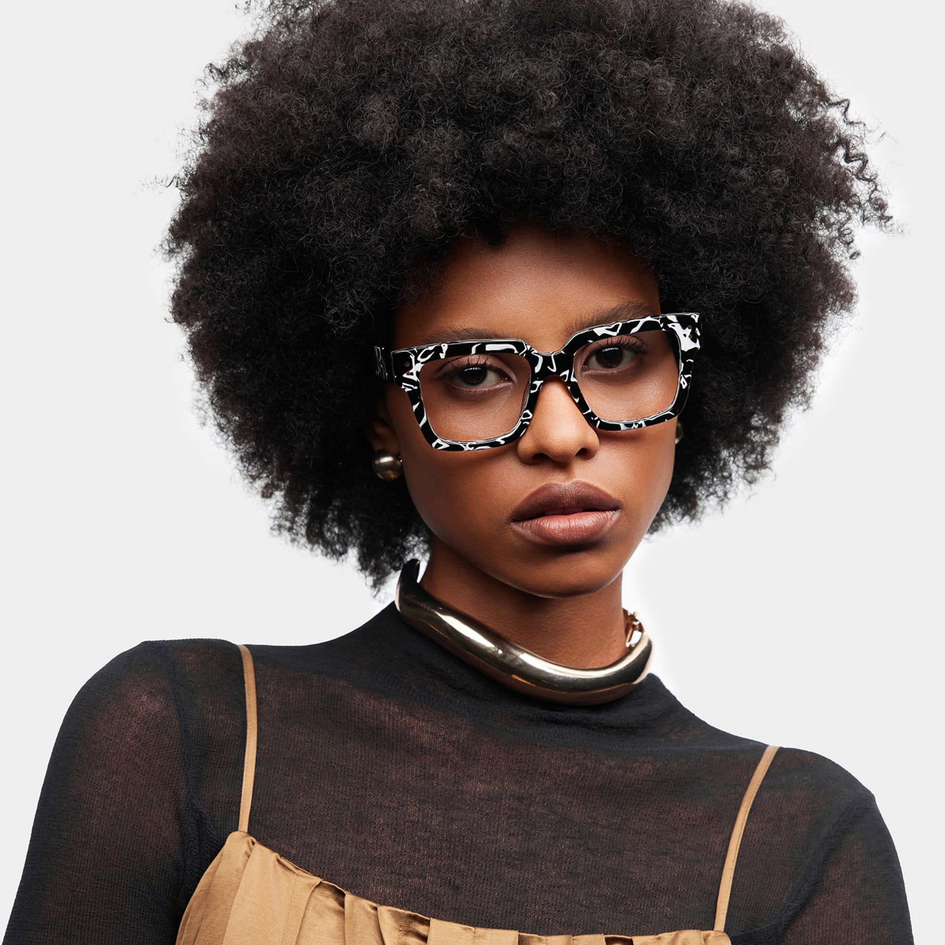 Caius Two-tone Frame Glasses with Square Frame Online | ZEELOOL0