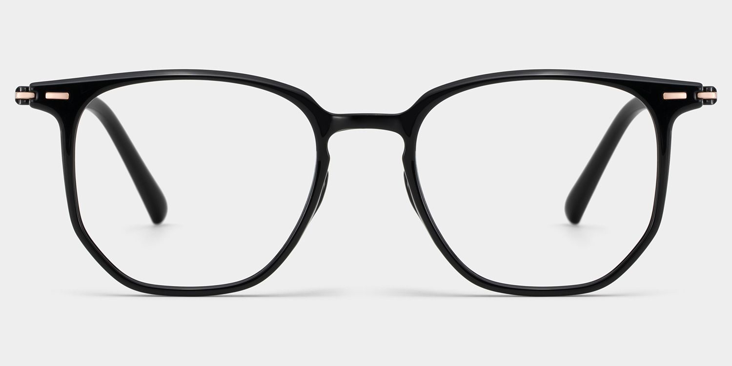 Geometric Black Eyeglasses- Isla TR90 Frame Glasses1