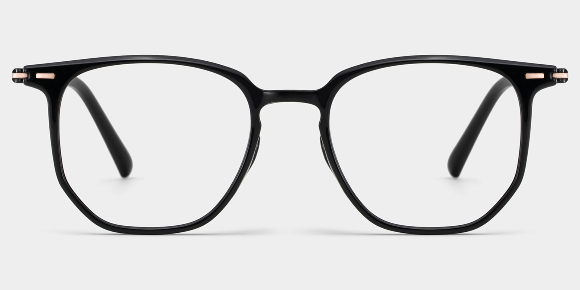 Geometric Black Eyeglasses- Isla TR90 Frame Glasses1