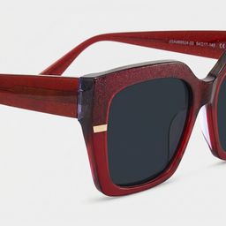 Mavis Square Red Glasses4