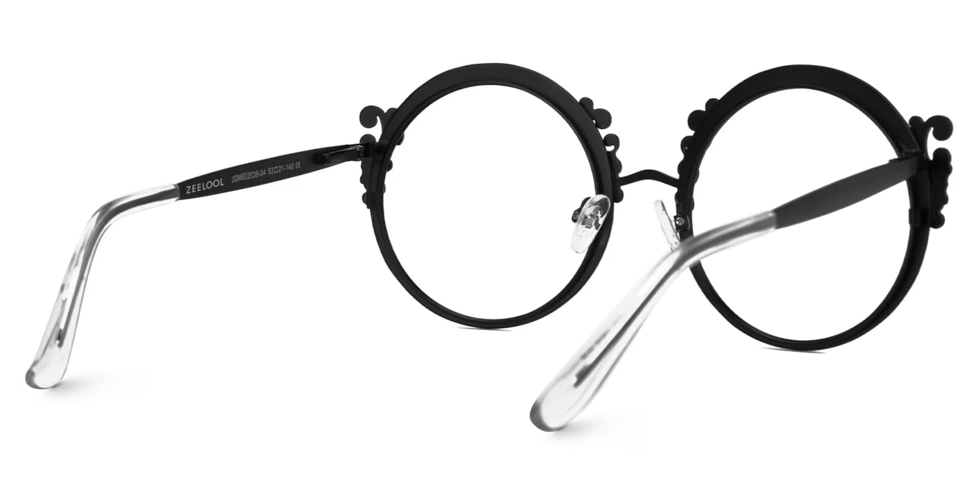 Nelida Designer Black Round Frame Glasses | Zeelool3