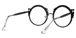 Nelida Round Black Glasses3