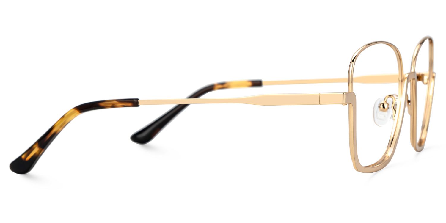 Gold Metal Square Eyeglasses- Malidy2