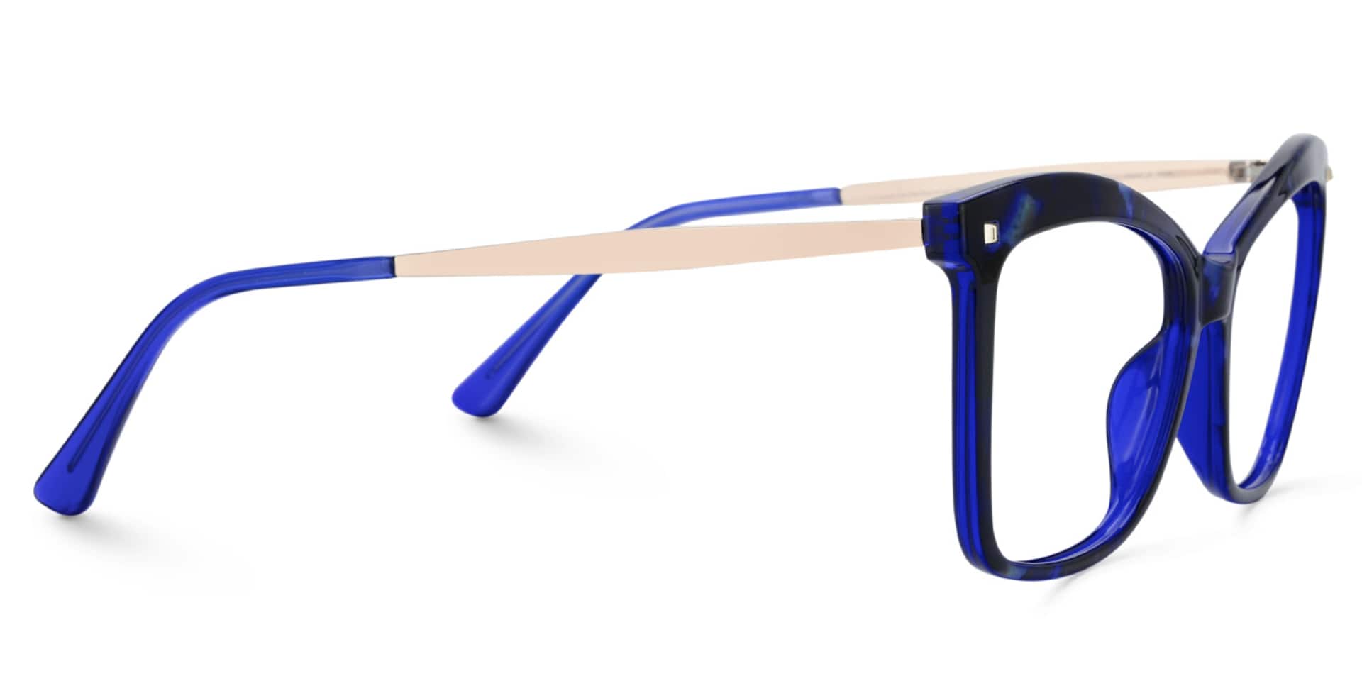 Blue-Tortoise Color for Isaebella Frame Glasses | Zeelool3