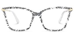 Stephens Zebra Cat eye Glasses1