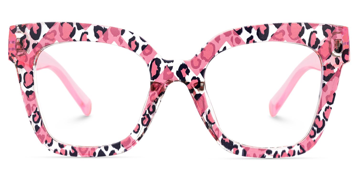 Malcolm Large Havana glasses frames with Transparent Arms | Zeelool1