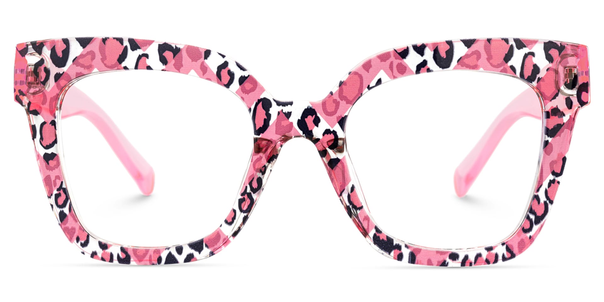 Malcolm Large Havana glasses frames with Transparent Arms | Zeelool1